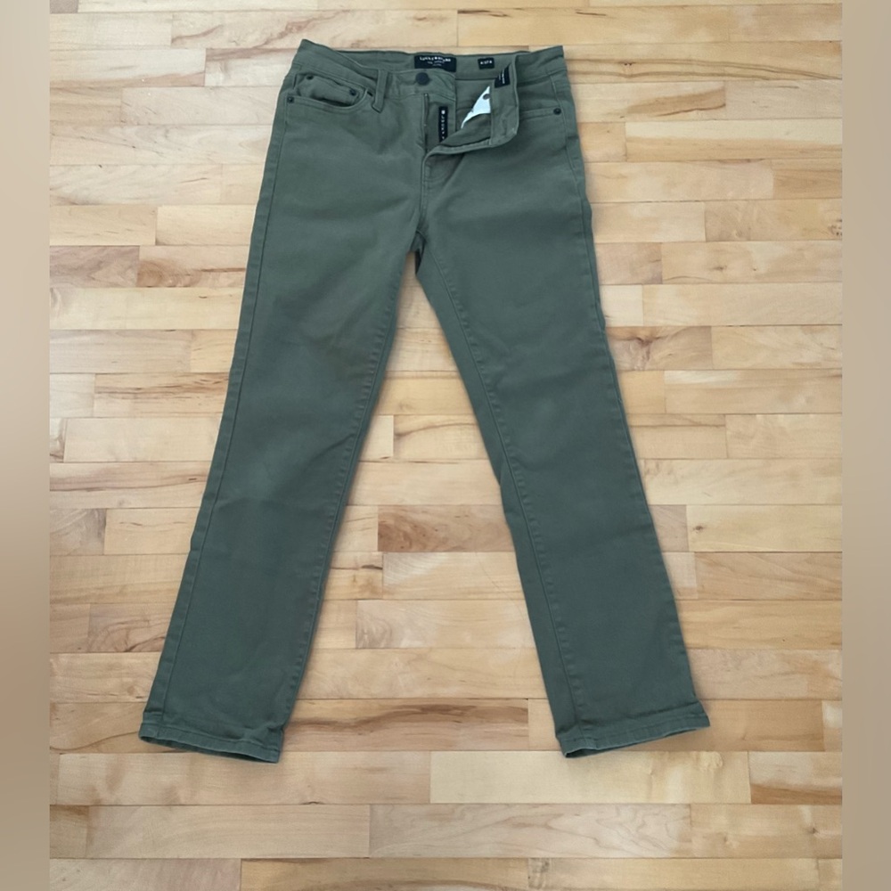 Lucky Brand Olive Green Straight Mid-Rise Jeans